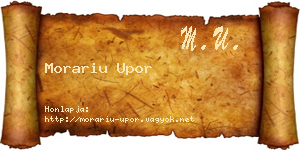 Morariu Upor névjegykártya